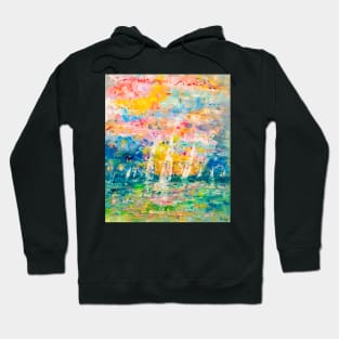 Sailing regatta at the end of the day Hoodie